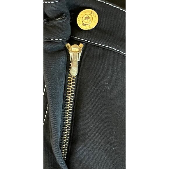 St John Sport Black White Stitches Stretch Jeans Pants - Picture 6 of 10